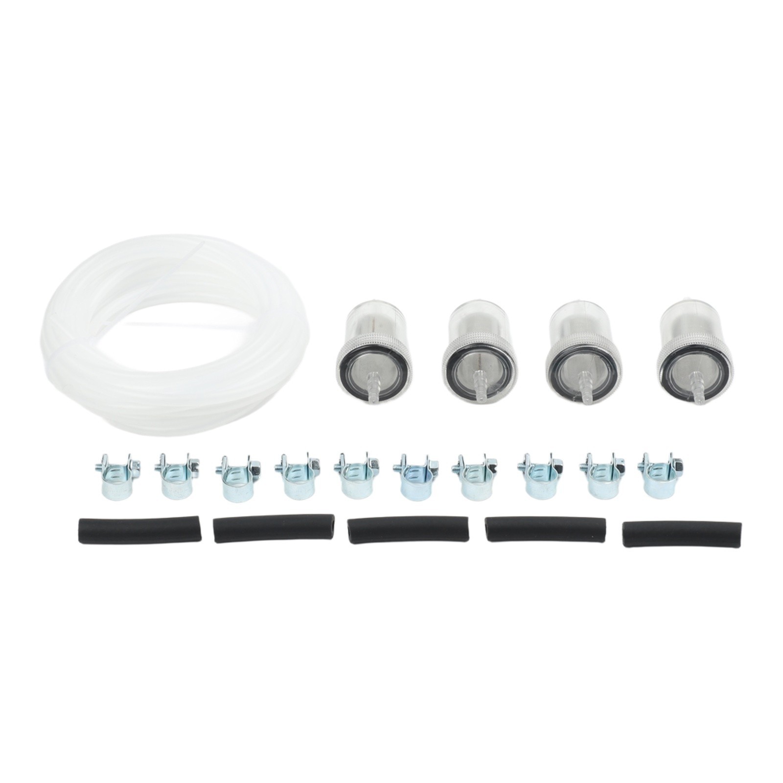 Complete Parking Heater Oil Pipe Repair Kit 4 Filters 4 Black Tubes and 8 Clips
