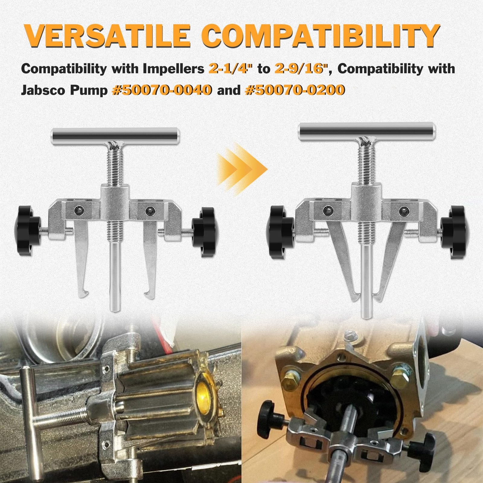 660040-1 Impeller Puller Removal for Impellers 2-1/4″ to 2-9/16″ Jabsco Pump