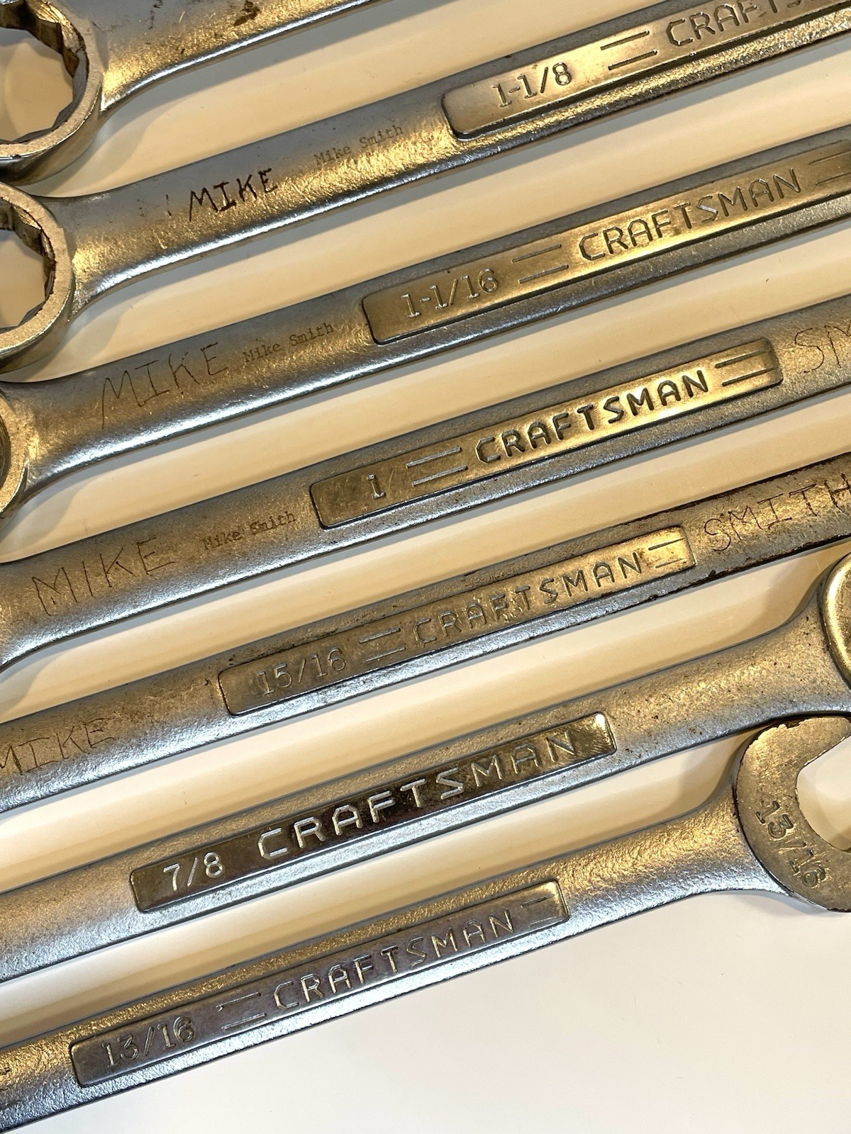Craftsman Large SAE 7-piece VV 44702 – 44708 Combination Wrench Set USA Made