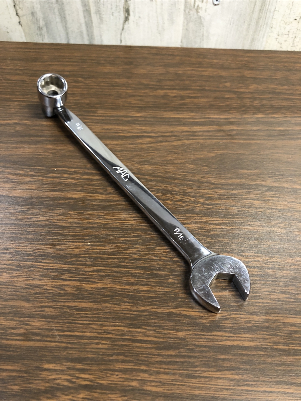 Mac Tools 11/16” Open End / Flex Box -Socket End Wrench 12 Point CLF22