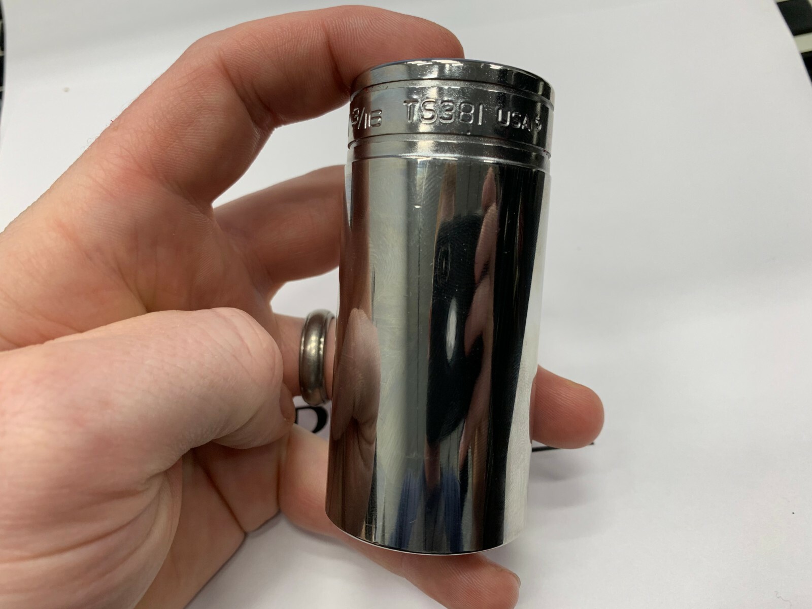 Snap-on Tools USA NEW 1/2″ Drive 1-3/16″ SAE Deep 6 Point Chrome Socket TS381