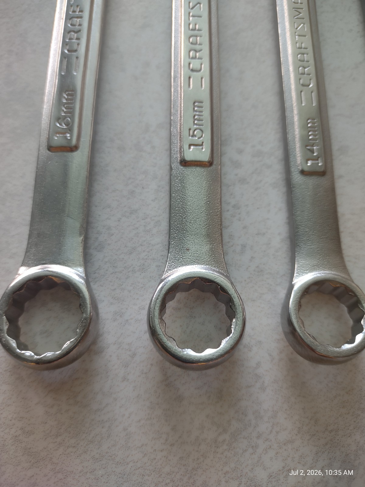 6pc Vintage Craftsman Metric Combination Wrench Lot 11mm-16mm VA Made In USA