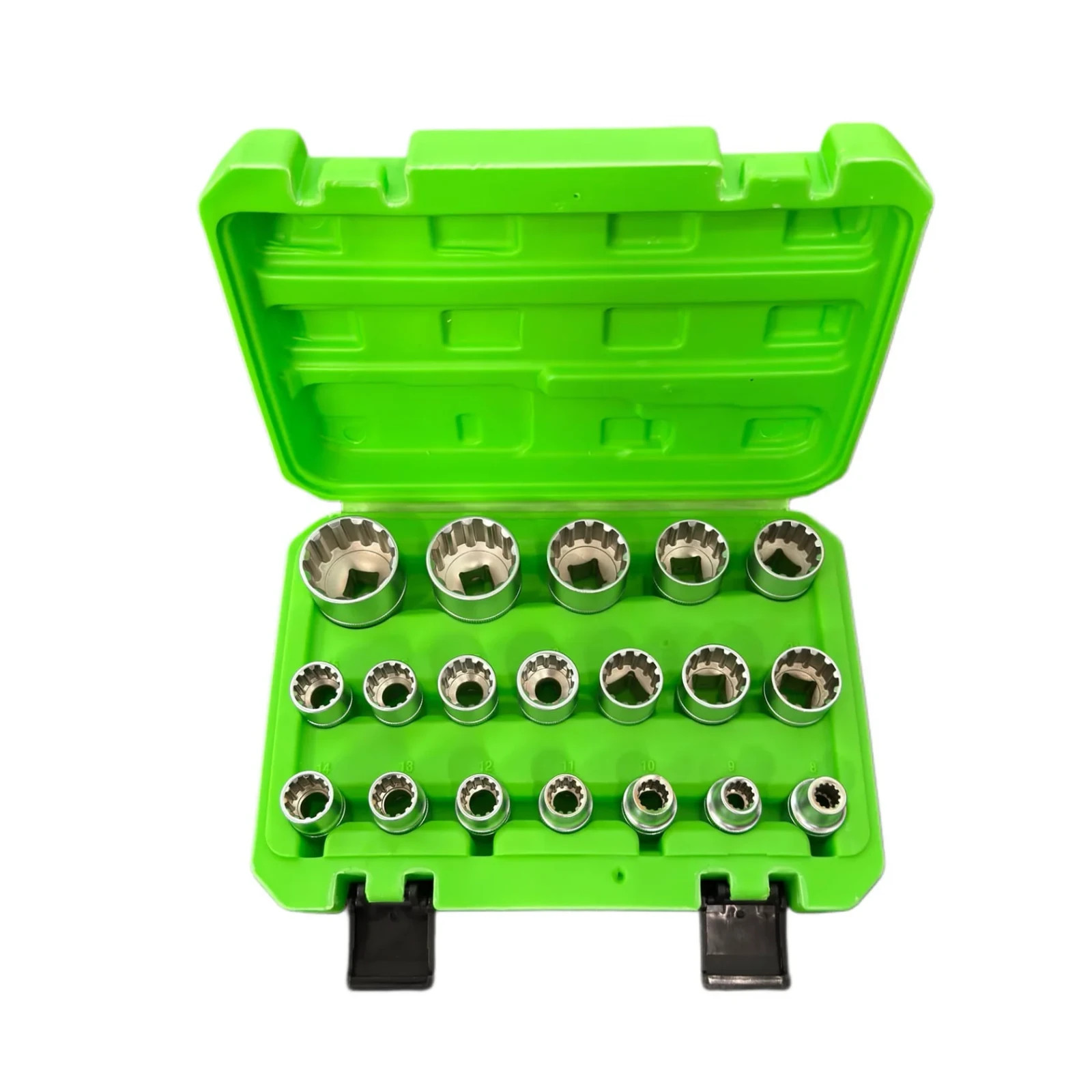 Tool Kingdom 19 Piece 1/2″ Dr Gear Lock Sockets 8 – 32mm