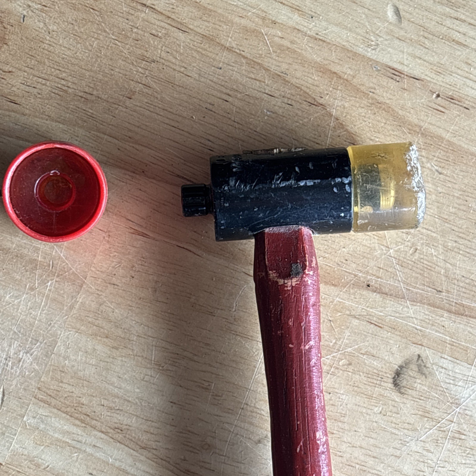 Stanley Soft Face Dead Blow Hammer Mallet Replaceable Faces No. 593 Vtg USA