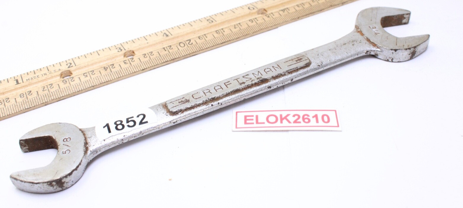 Craftsman =V= 5/8″ x 3/4″ SAE Chrome Double Open End Wrench USA