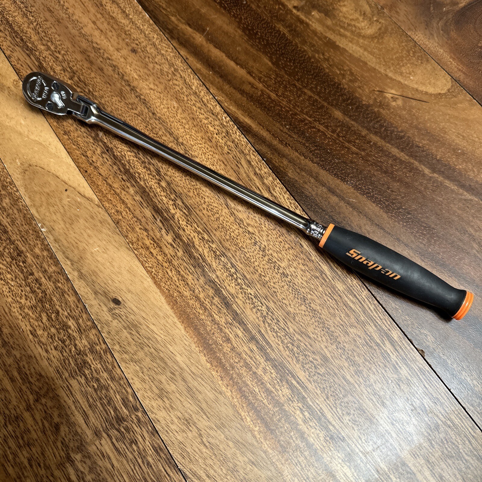 NEW Snap On 1/4″ THLLF72 X-Long ORANGE Soft Grip Flex Head Ratchet FREE PRIORITY