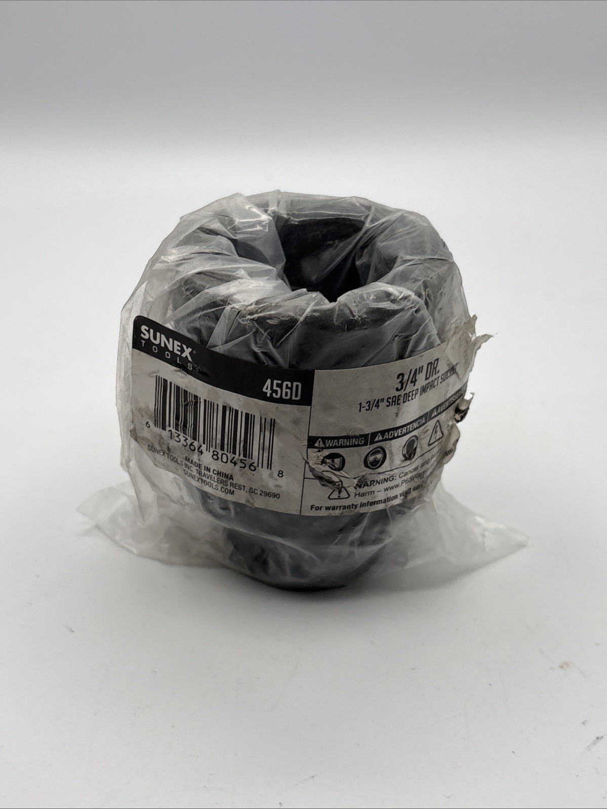 SUNEX 456D IMPACT 1-3/4″ DEEP SOCKET 3/4″ DRIVE 6PT BLACK OXIDE SAE