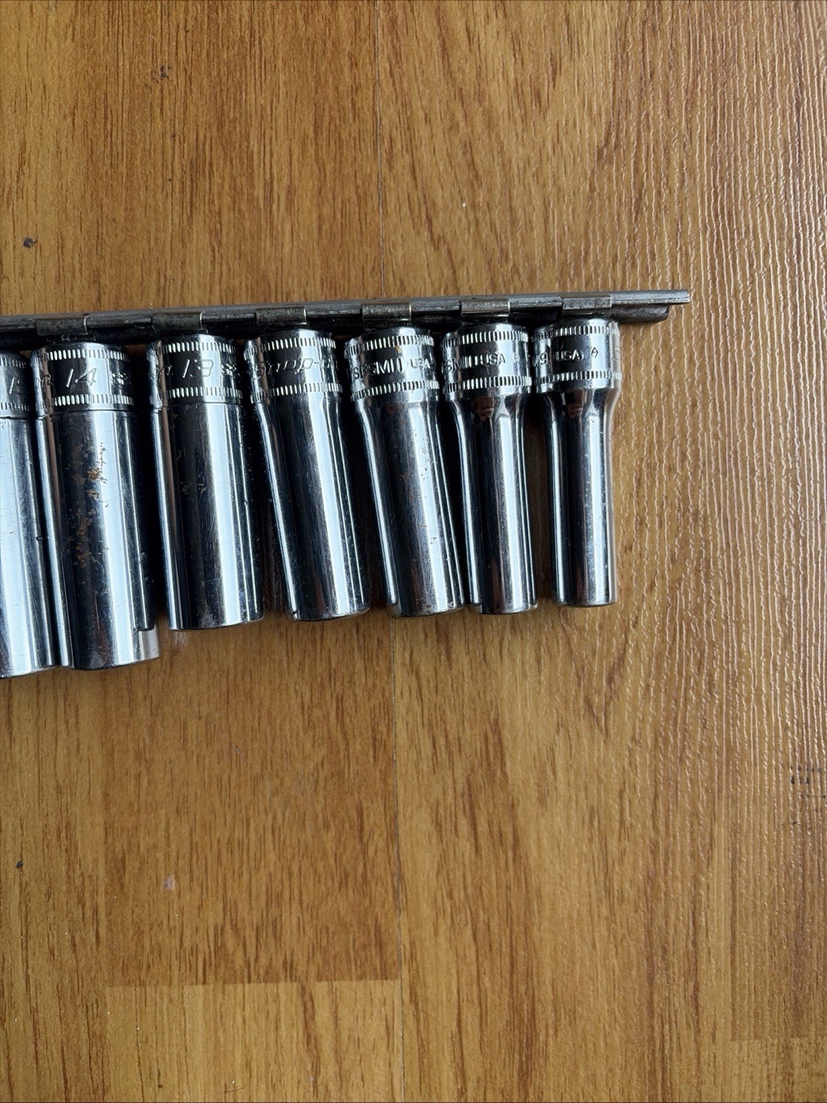 Snap-on 3/8″ Drive Deep Metric 6pt 9-19mm 11 pc Socket Set Mechanic Used Clean