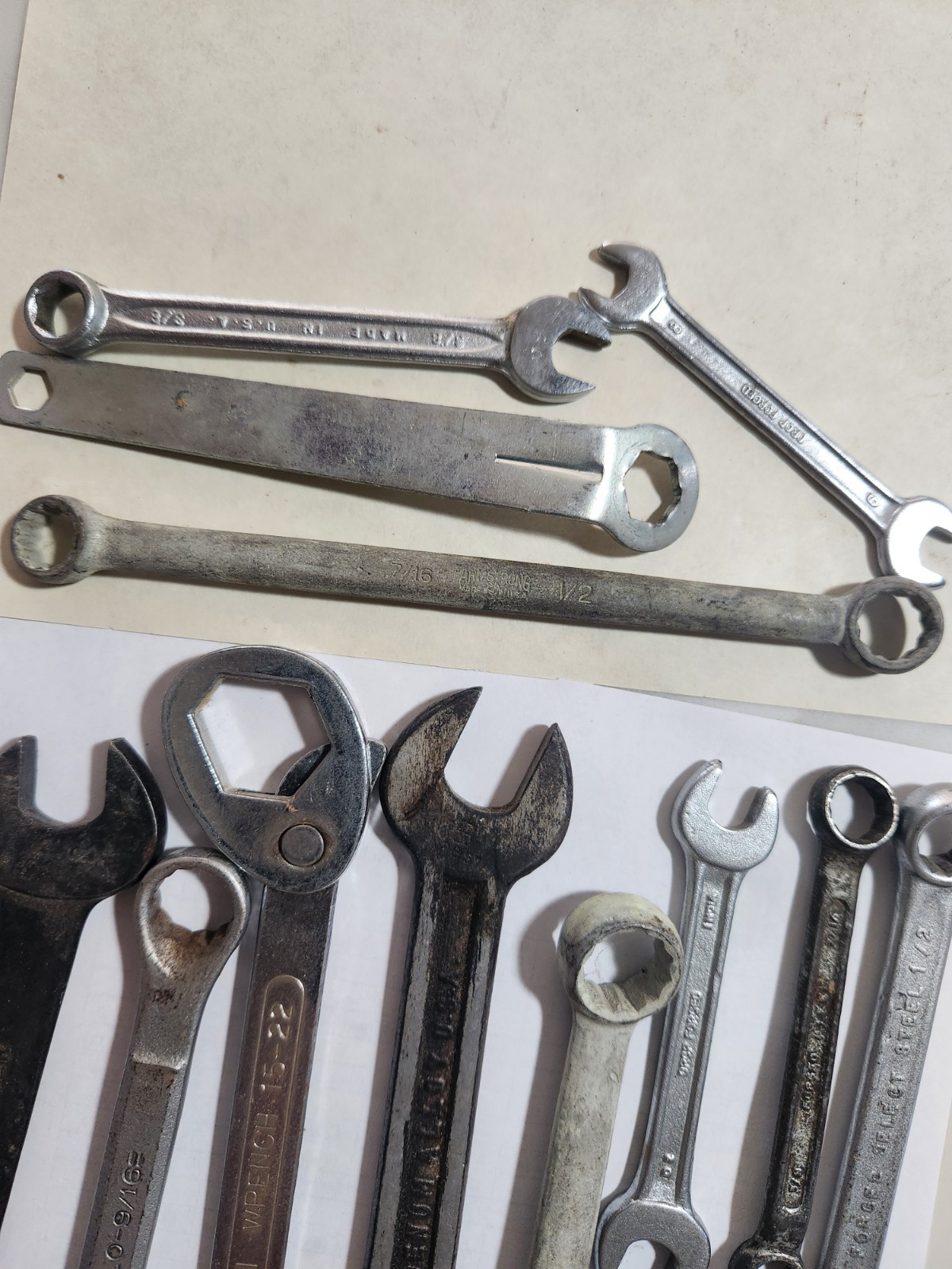 Mixed Lot Of 18 Wrenches Assorted Styles And Sizes Open End Box End