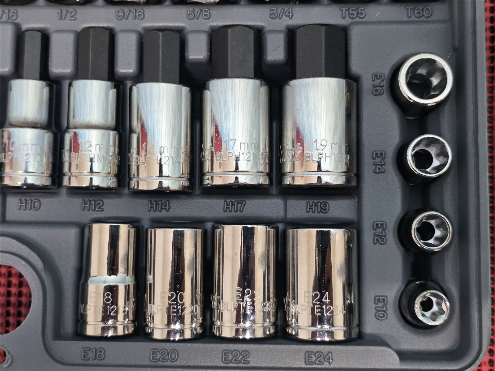 BLUE POINT 87PC TORX AND HEX BIT SOCKET SET BLPTHC87