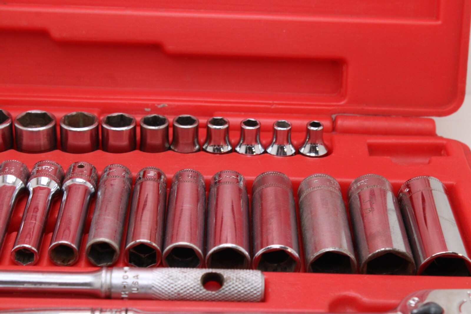 Snap On 130TMPB 1/4”Drive 6 Point 30 Piece Metric Deep/Shallow Socket Set USA