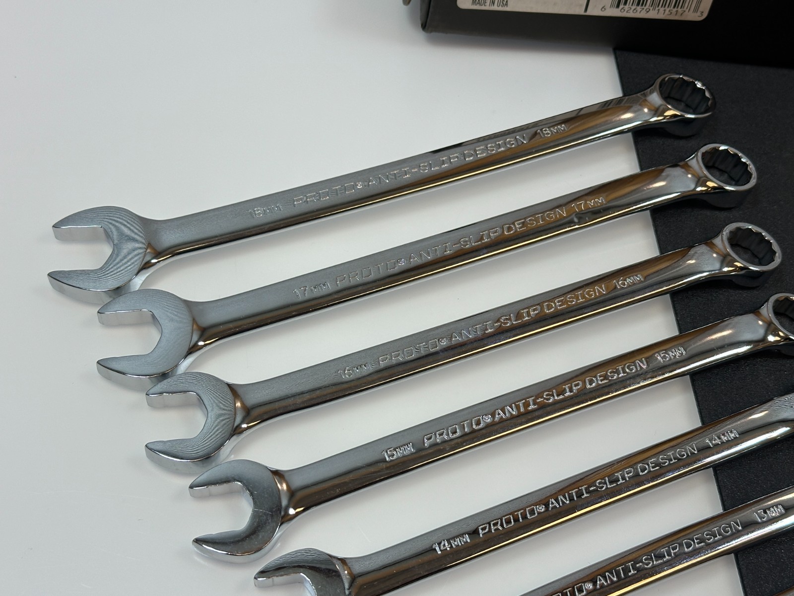 NEW PROTO Professional USA 9pc Metric 10mm-18mm ANTI-SLIP Combination Wrench Set