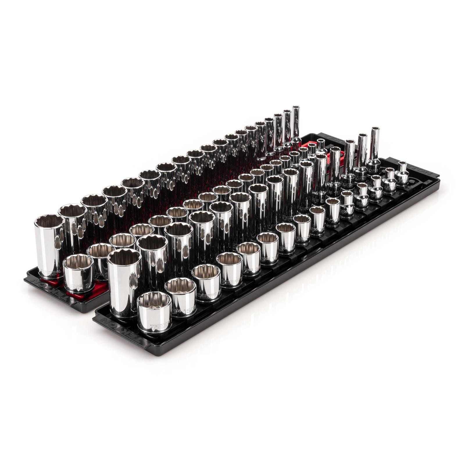 Tekton SHD91221 3/8″ Drive 12-Point Socket Set, 68-Piece
