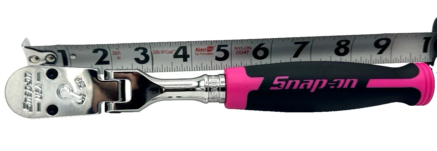 Snap-on Tools NEW ELECTRIC PINK 3/8″ Drive Soft Grip Flex Head Ratchet FHF100EP