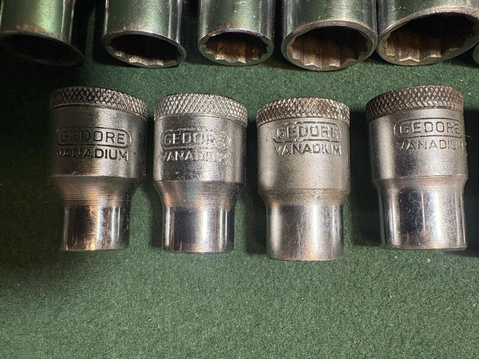 Vintage Gedore D19 TMAX Metric & Imperial 1/2 Drive Socket Set Germany Complete