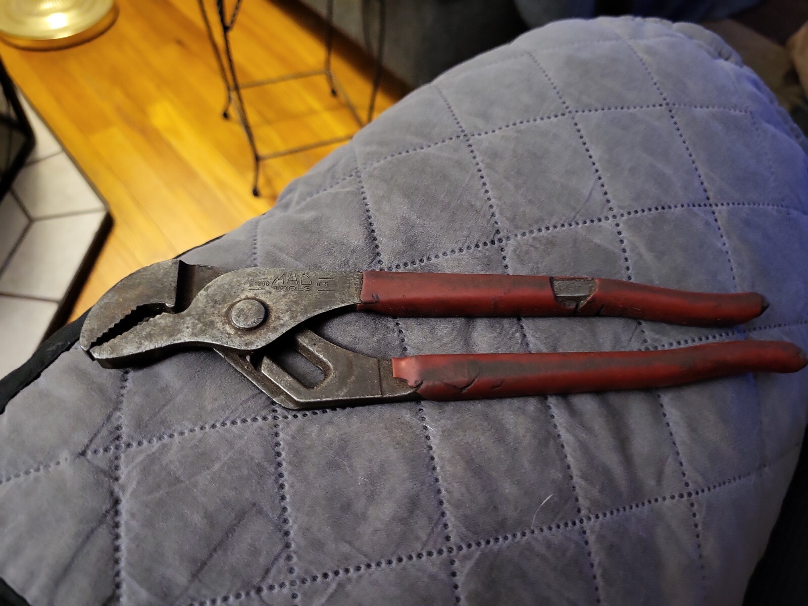 MAC Tools USA Vintage Slip Joint Pliers – Model M420G – Red Handle
