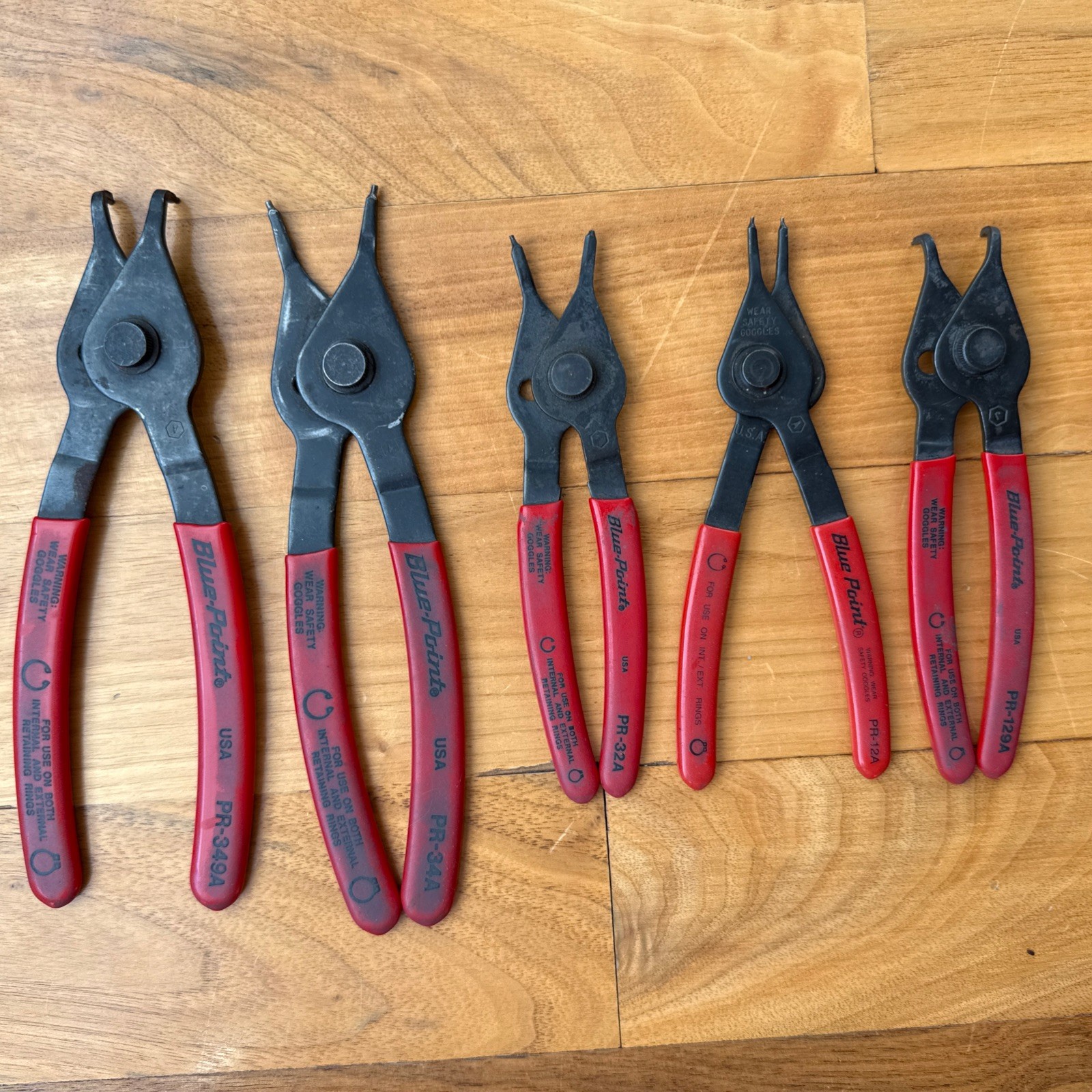 Blue-Point Tools Snap Ring Pliers 5pcs PR-129A PR-349A PR12A PR-32A PR-34A