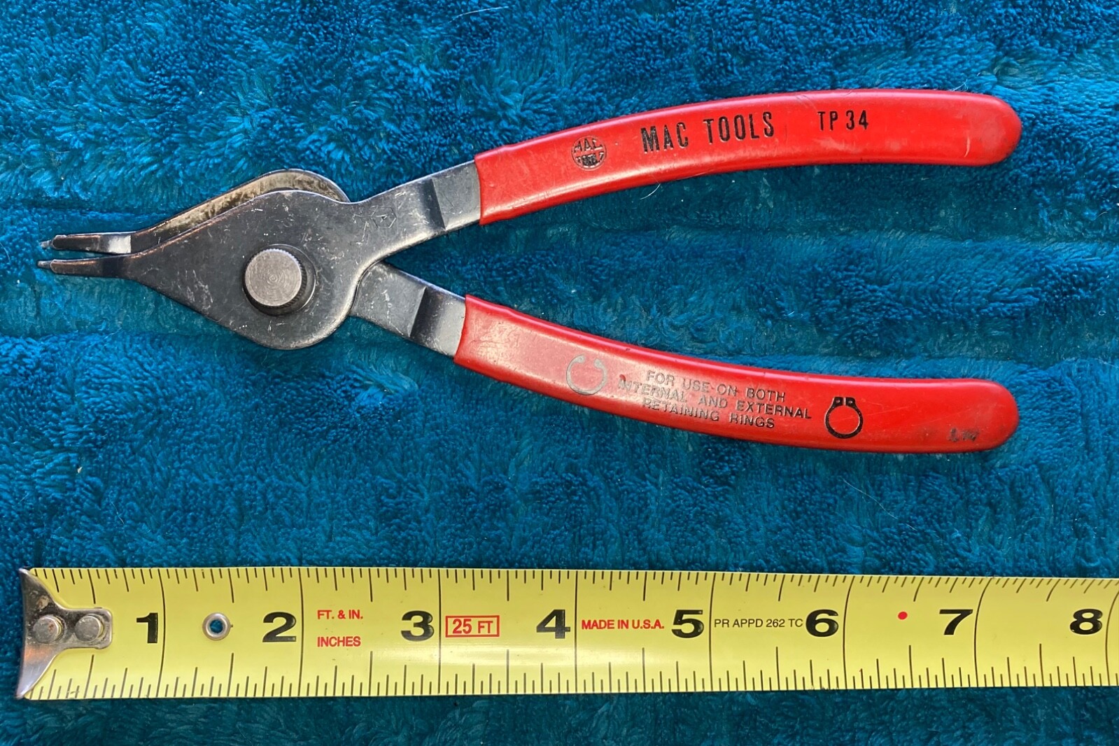 MAC TOOLS TP34 Retaining Ring Snap Ring Pliers Made In USA 7.5″
