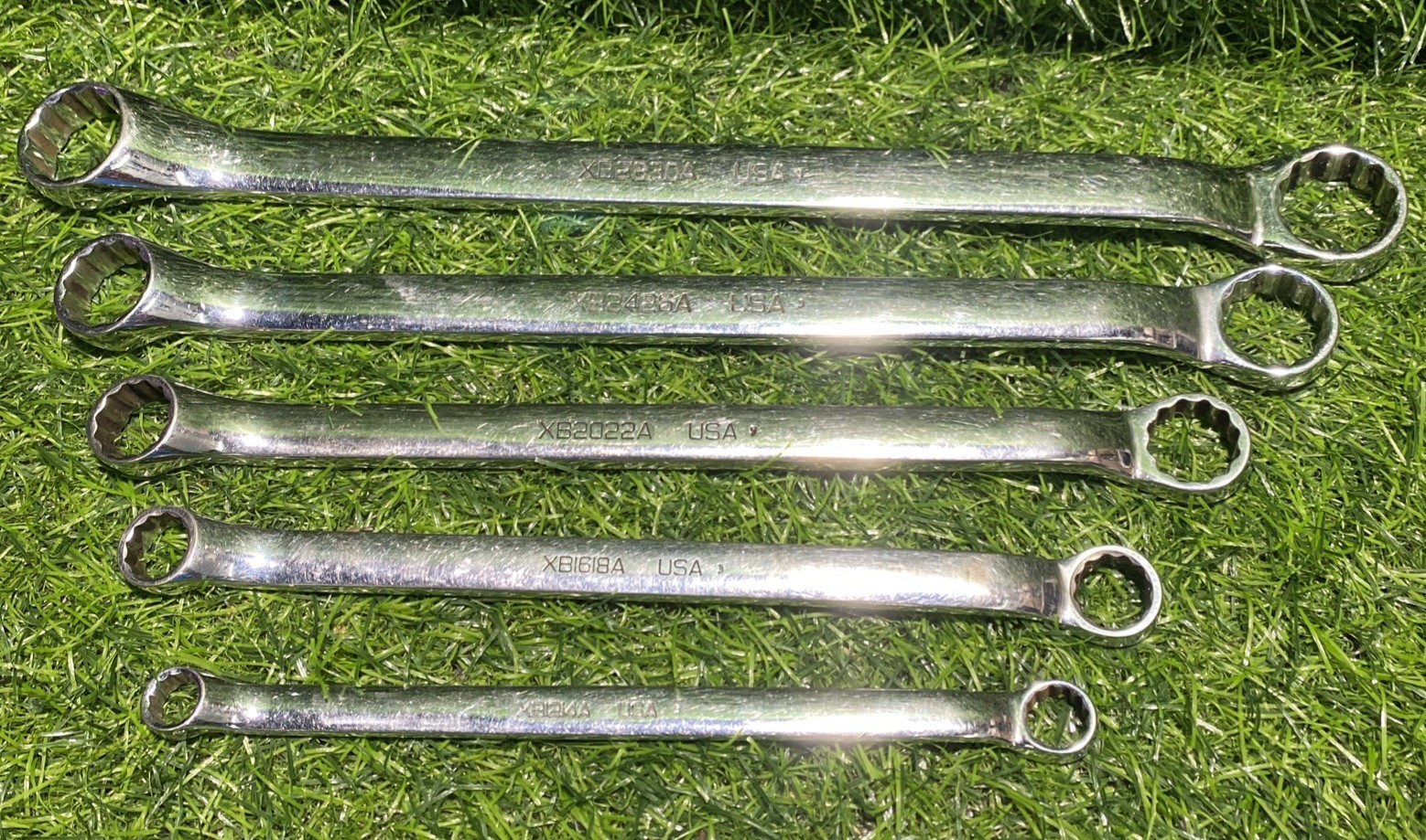 Snap On XB-A 10 Degree Off Set Box Wrench Set Of 5 Pieces From 3/8”to 15/16”