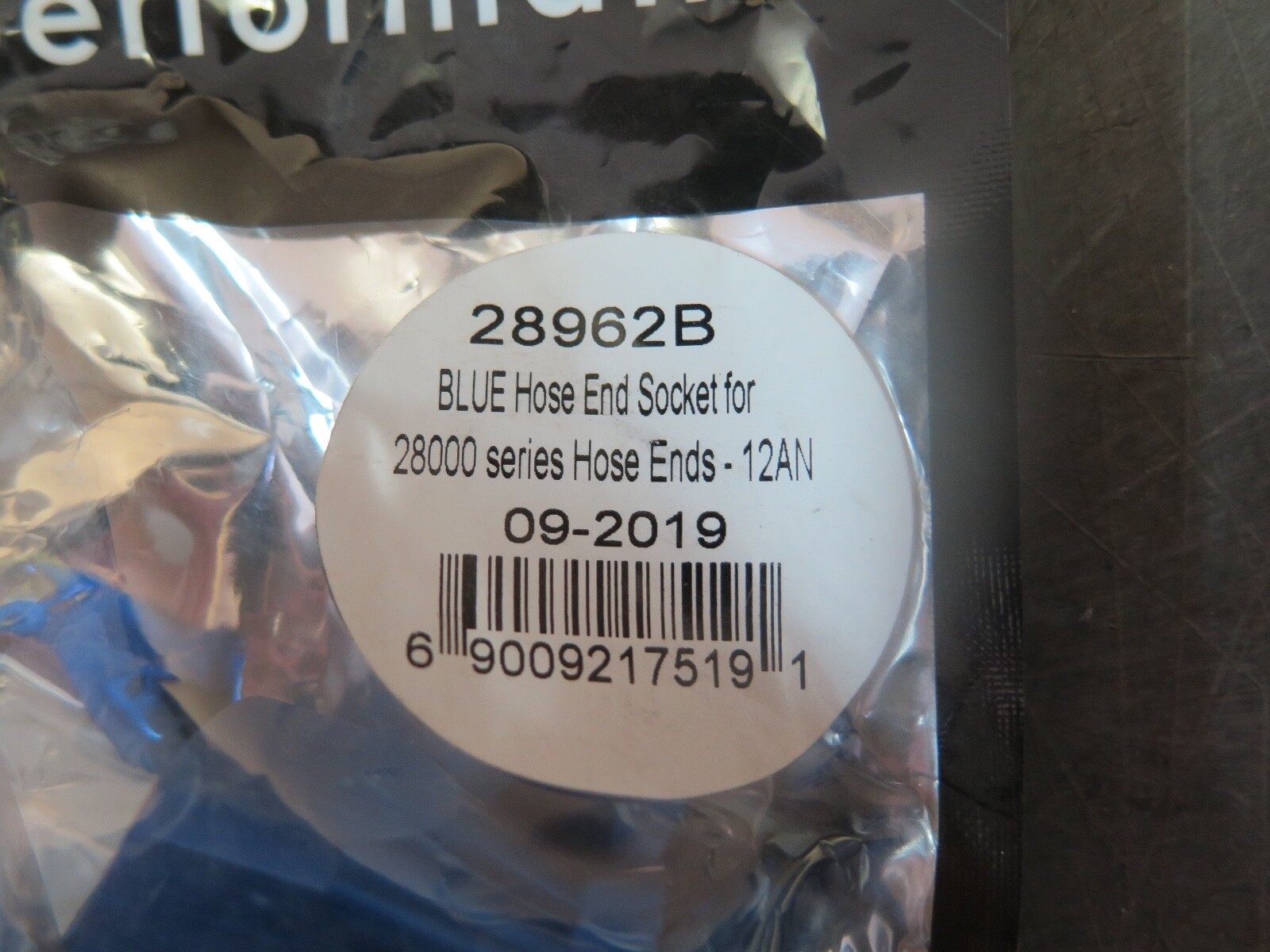 Vibrant Performance 28962B Blue Hose End Socket 12AN (3D1-3-1)