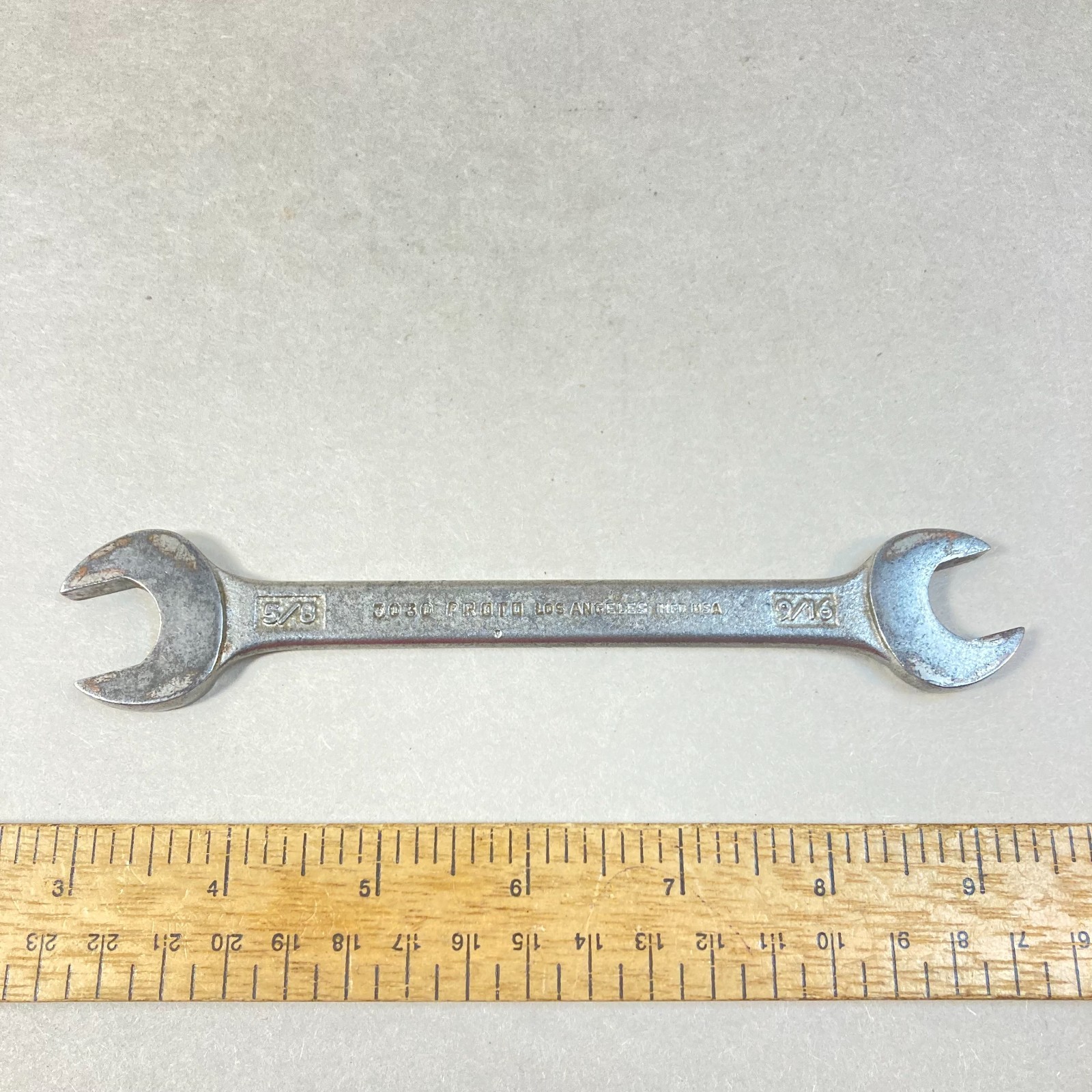 Proto Wrench Open End 5/8″- 9/16″ Flat Shaft #3030 Los Angeles USA