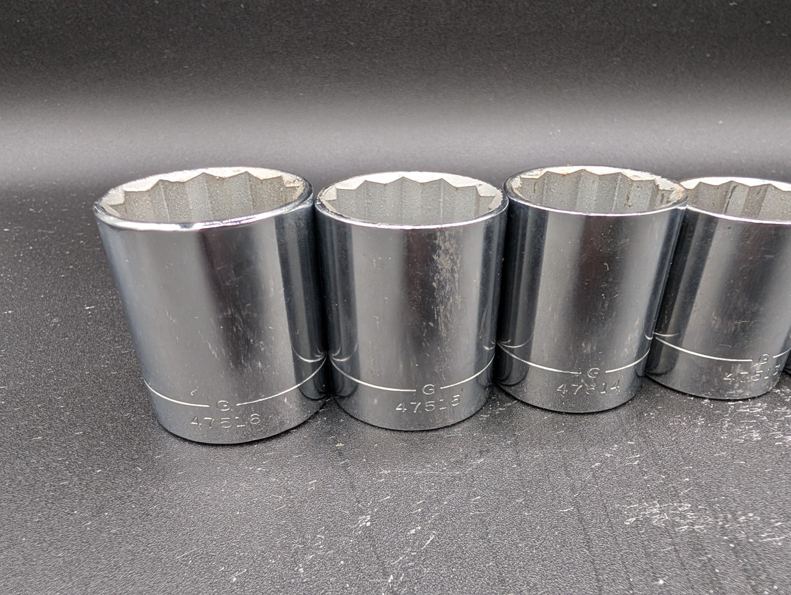 Craftsman Vintage 12pc Socket Set 1/2″ Dr 12 Pt Shallow 7/16″ to 1 1/8” G, V USA