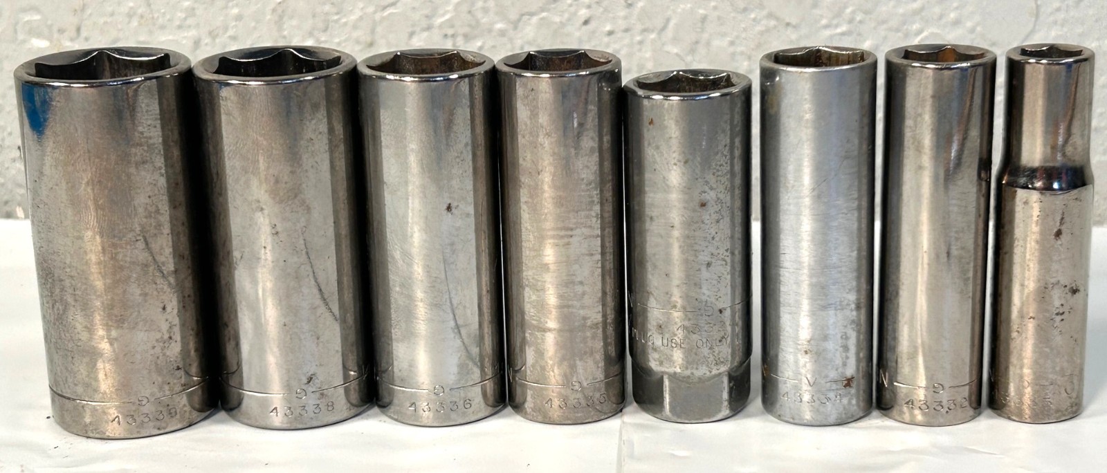 Craftsman G & V Series 8pc 3/8″ Drive SAE Deep Well Socket Set USA