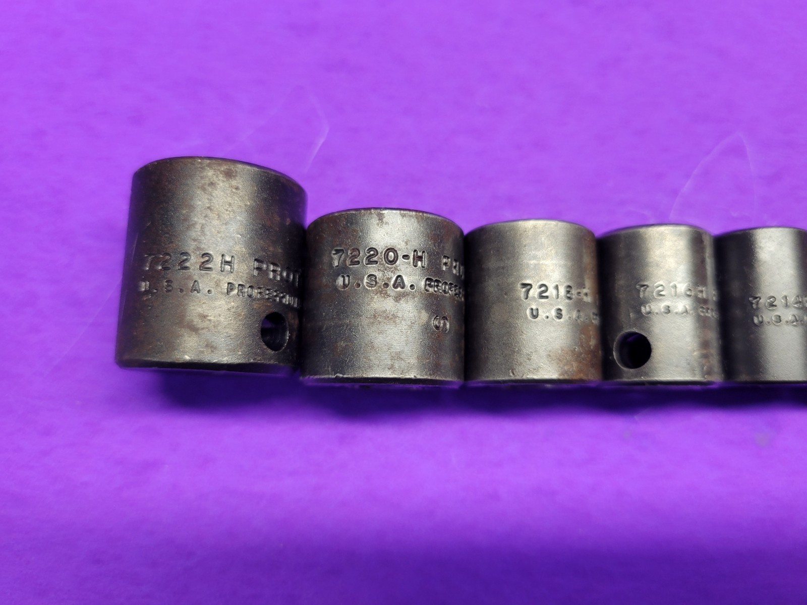 7 Proto Vintage Impact Shallow 6pt Sockets 3/8 DR 5/16- 11/16