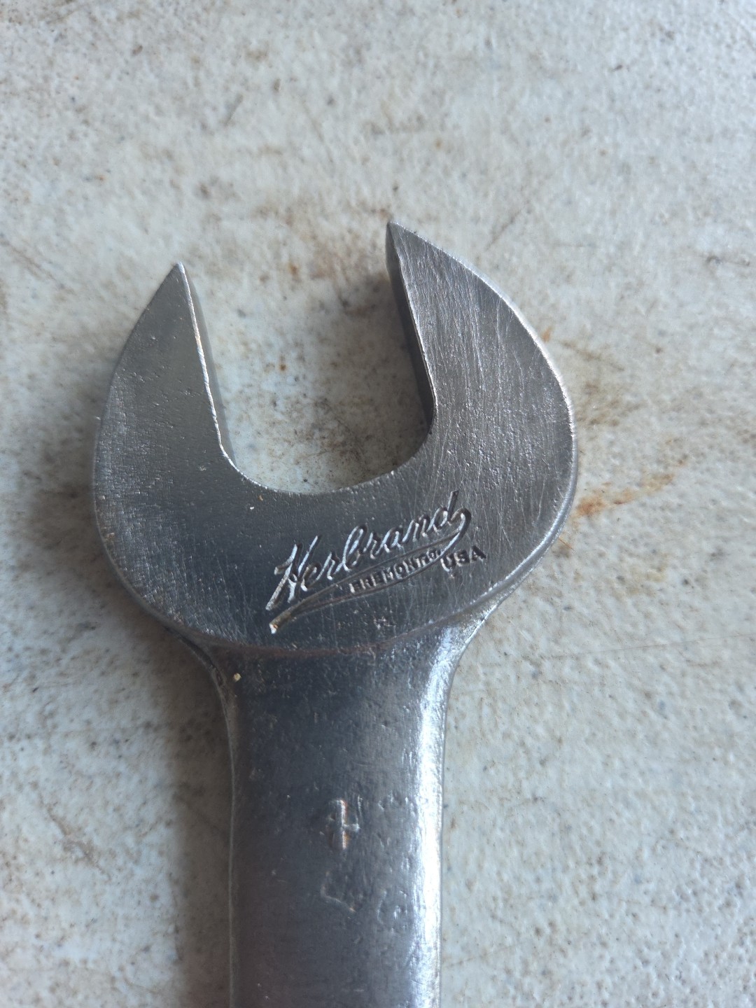 VINTAGE #4 HERBRAND OPEN END WRENCH 25/32″ – GREAT SHAPE SPUD 7″