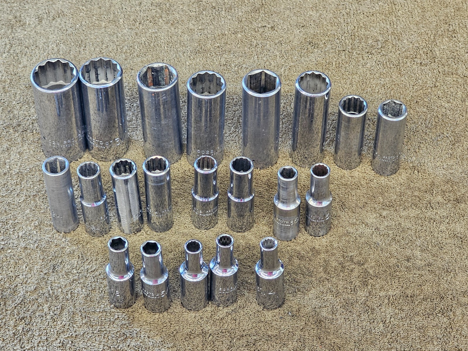 21 Proto Professional Deep Well Long Socket 3/8″ Drive Set Sae 7/8″ 1/4″ 5024H