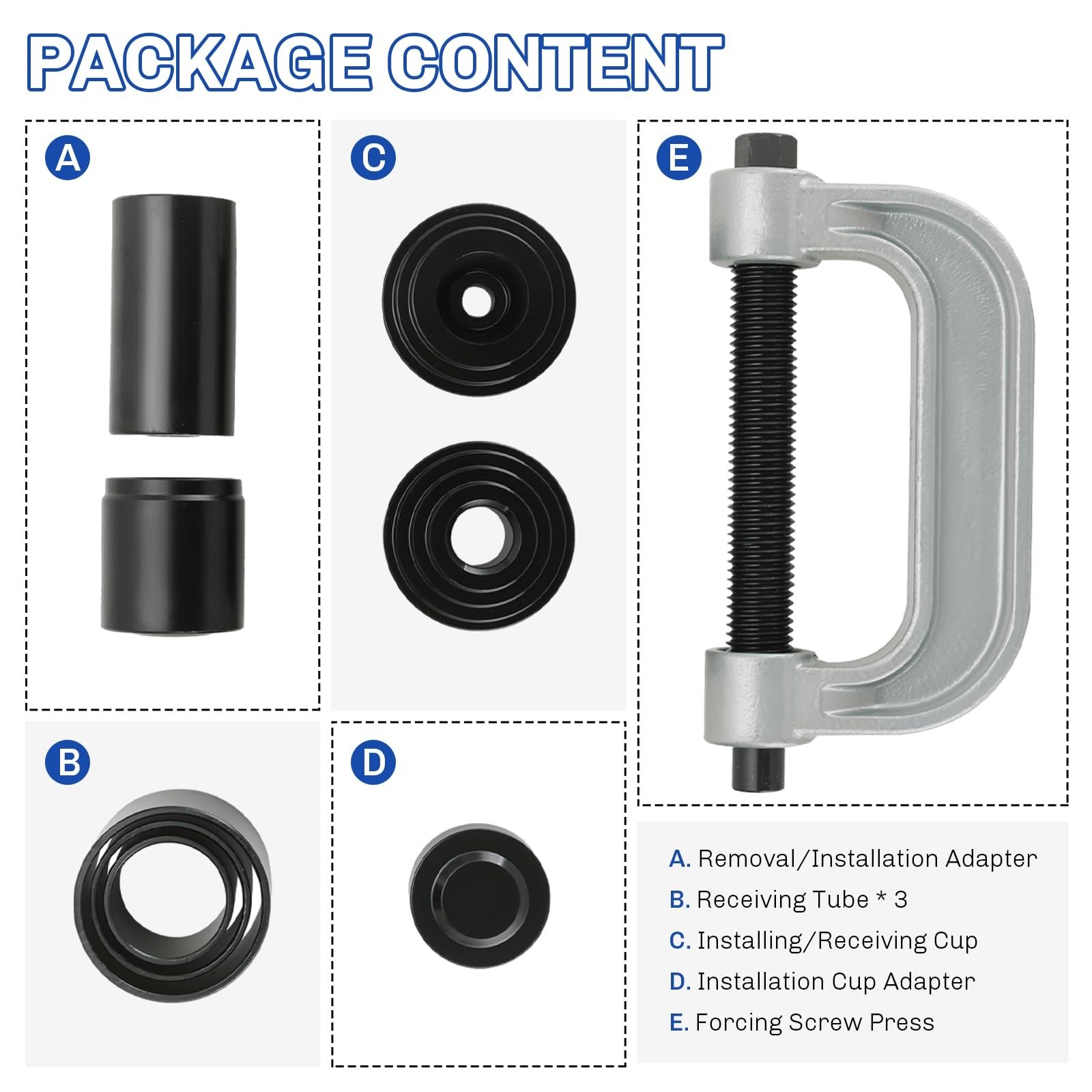 Heavy Duty Ball Joint Press & U Joint Removal Tool Kit for 2WD/4WD Vehicles