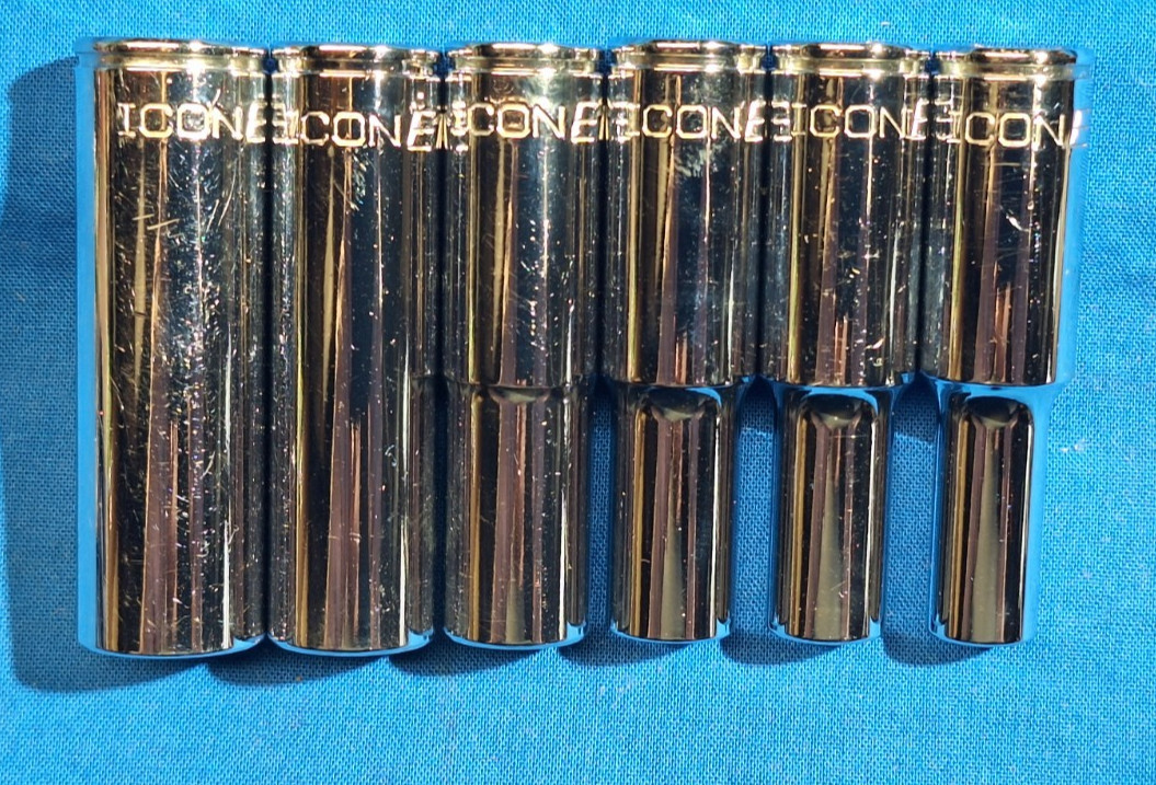 ICON S2D-6 6pc 3/8″ dr DEEP Inverted torx socket set E18, E16,E14,E12,E11, E10