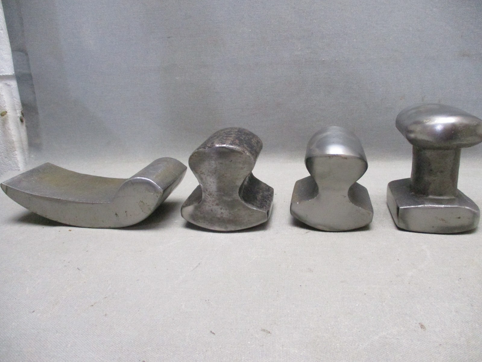 4 pc lot of Auto Body Sheet Metal Forming Dollies Dolly Curved General Purpose