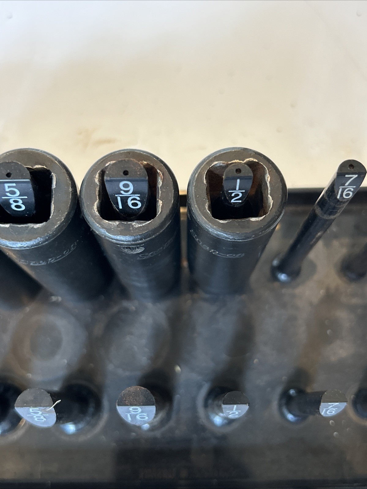 Snap On 313SIM 313SIMA 8pc 1/2” To 1” 1/2”dr SAE 6PT Deep Impact Socket Set