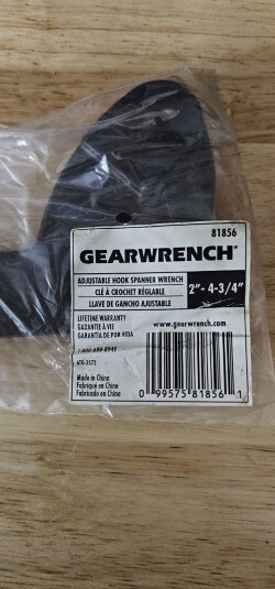 GEARWRENCH: Adjustable Hook Black Oxide Spanner Wrench P/N 81856