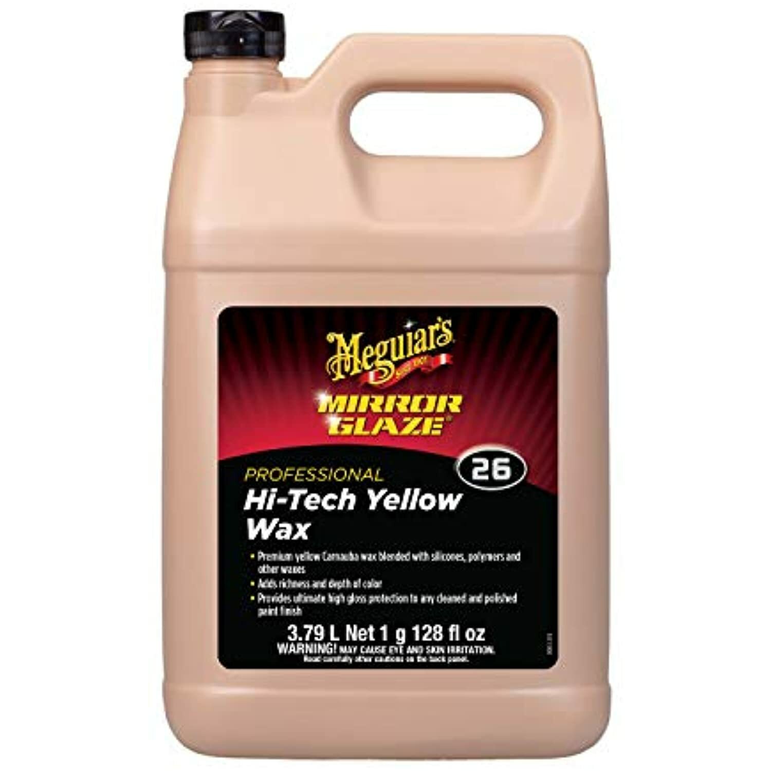 MEGUIAR’S M2601 M26 Mirror Glaze Hi-Tech Yellow Wax – 1 Gallon