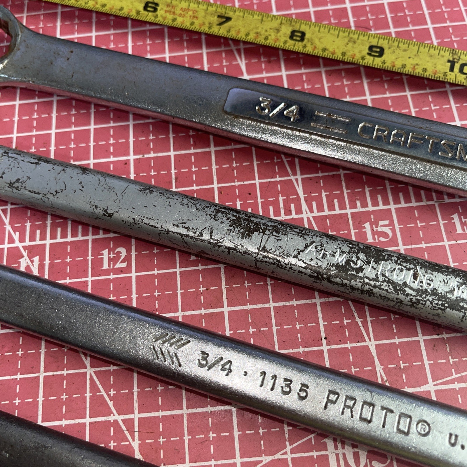 Craftsman USA 6 Piece SAE 12 Point Box End Wrench Set Proto Armstrong 3/8 – 7/8