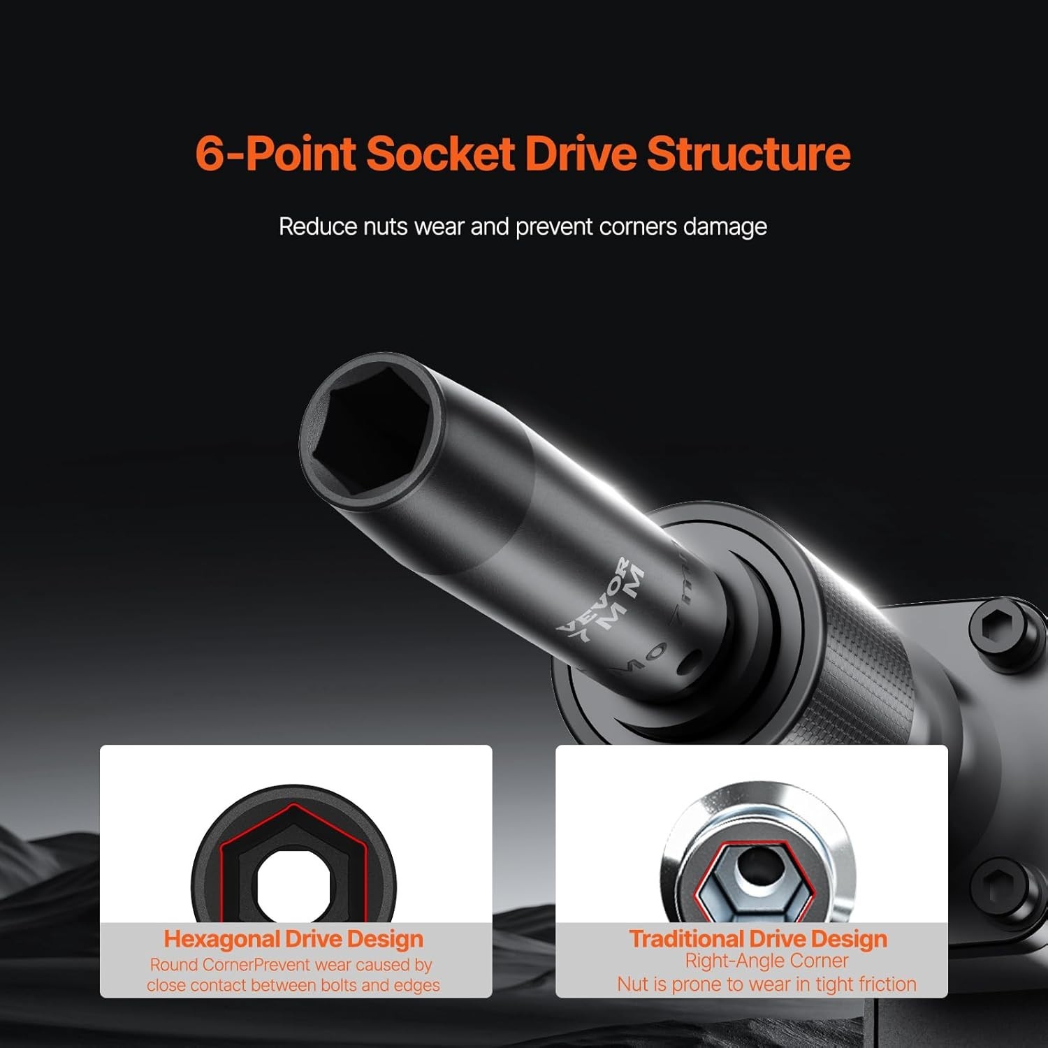 Comprehensive 90-Piece 3/8″ Drive Impact Socket Set with Swivel & E-Torx Sockets