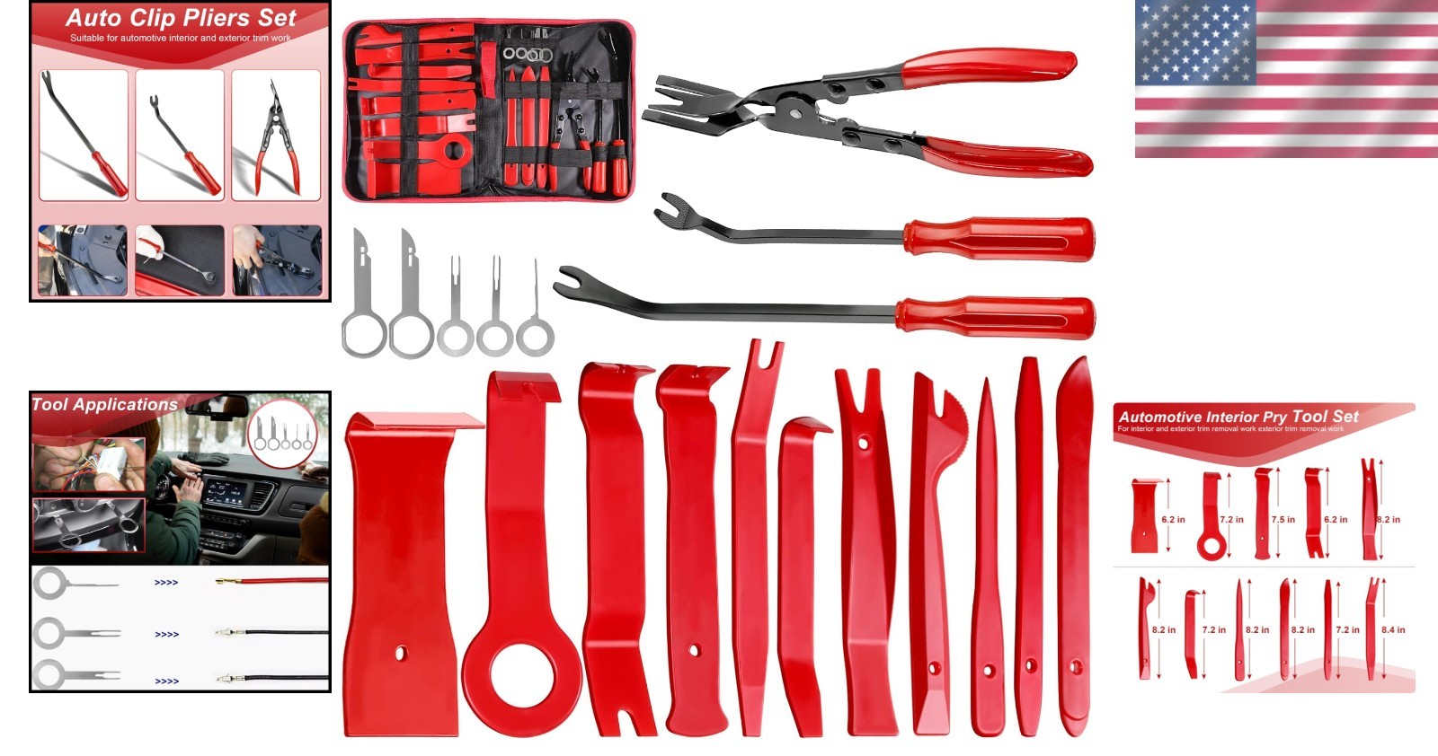 19-Piece Car Trim Removal Tool Set with Storage Bag