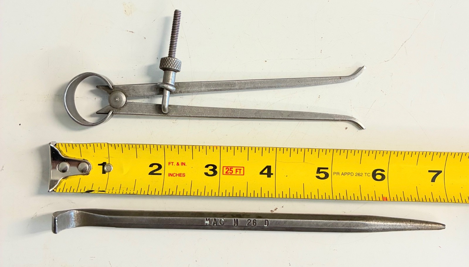 Vintage MAC Tools M 26 D Alignment Pry Bar + Inside Spring Caliper Lot
