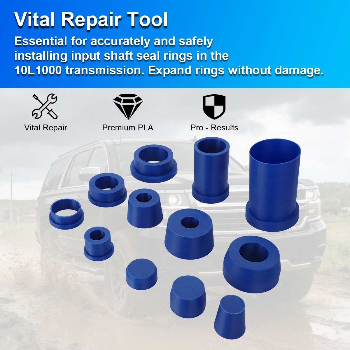 For GM 10L1000 Transmission Input Shaft Seal Ring Expander & Resizer Tool Kit US