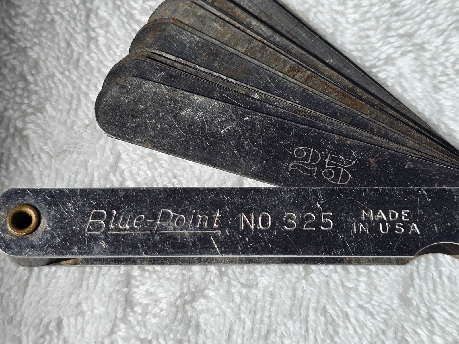 Vintage Blue-Point No. 325 Feeler Gauge 25 Blades MADE IN USA Snap-on Machinist