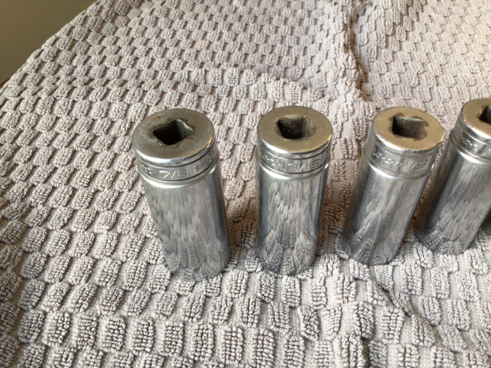Snap-on 7 Piece Socket Lot, See All Photos, Preowned
