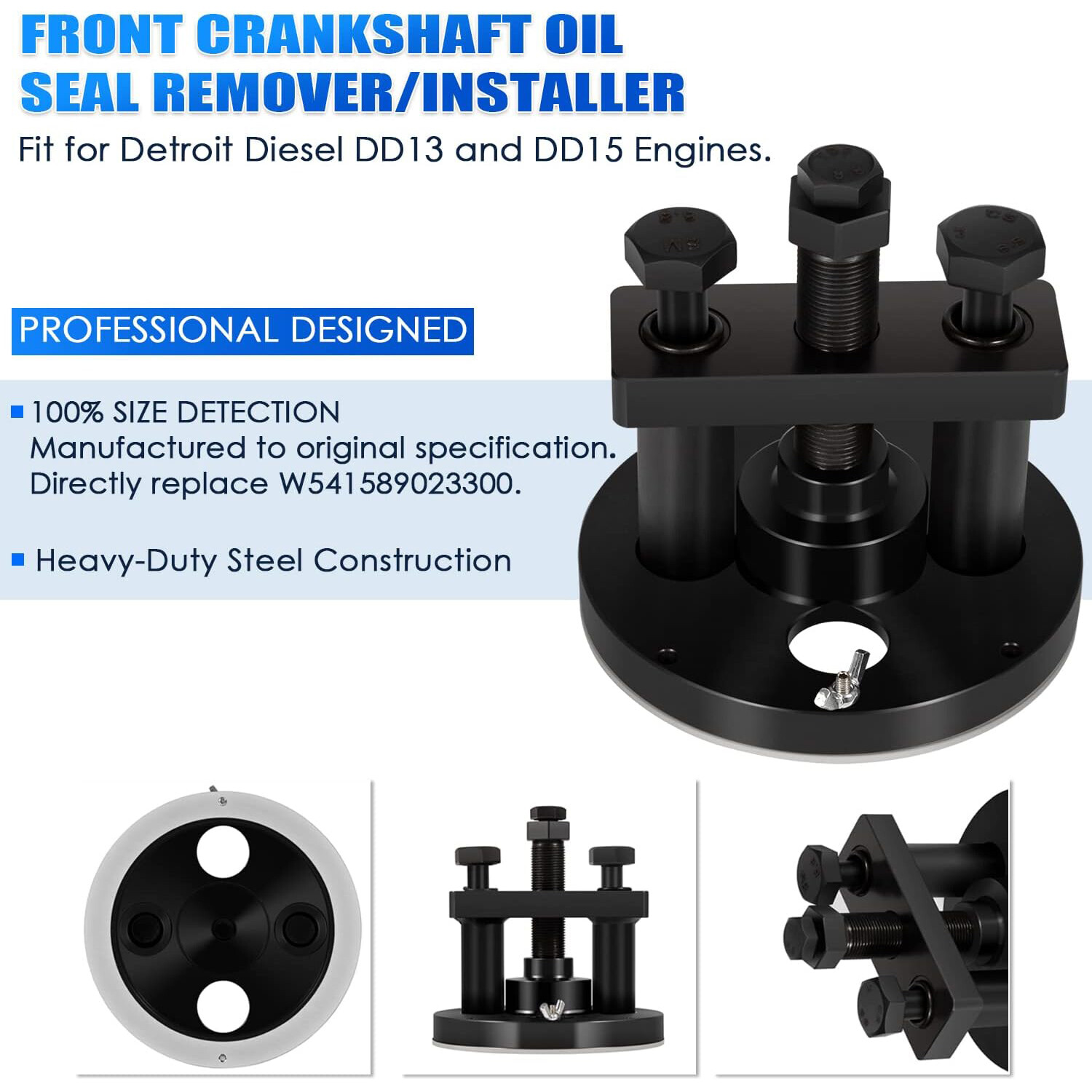 W541589023300 Front Crankshaft Oil Seal Remover Installer for Detroit DD13,DD15