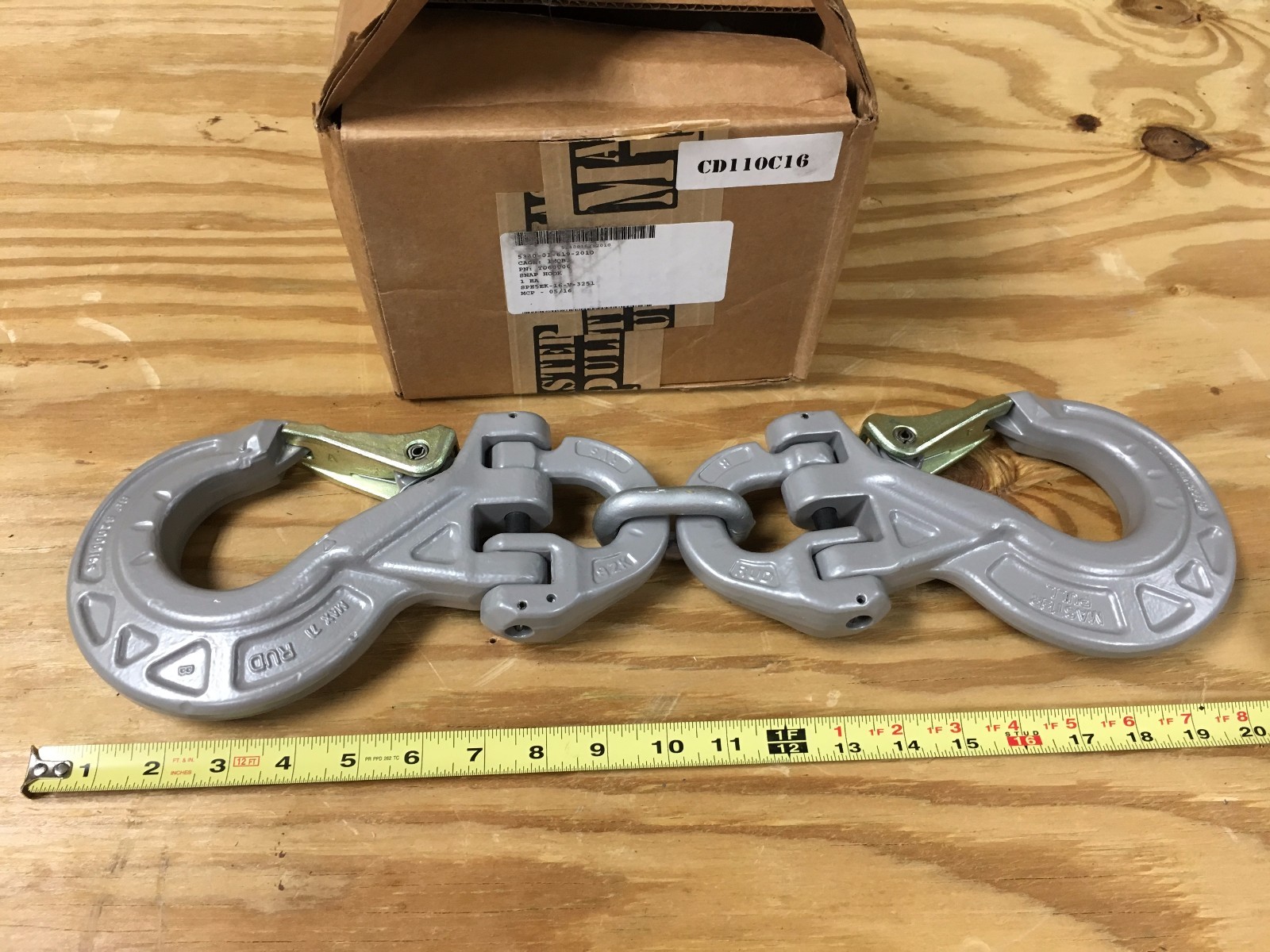 MASTER PULL G110 Cobra Double Combi Sling Recovery Tow Hook Pair 82,000 lbs NEW