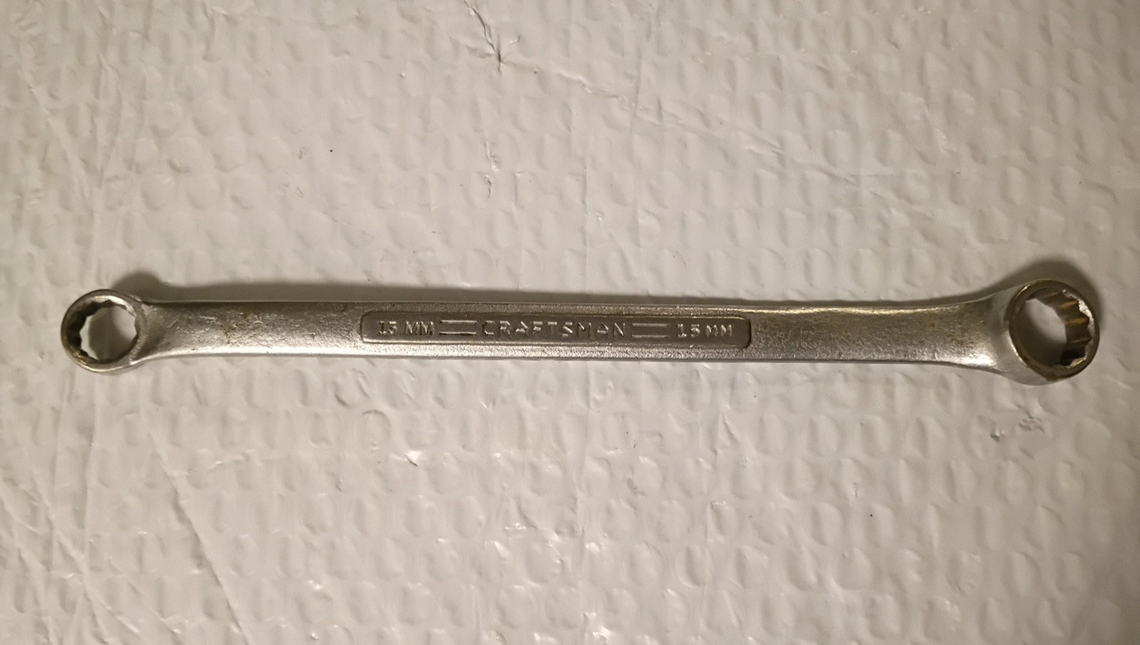 CRAFTSMAN TOOLS USA V, 13MM. x 15MM. DBL. BOX WRENCH, 9.5″ LONG, 12 POINT.