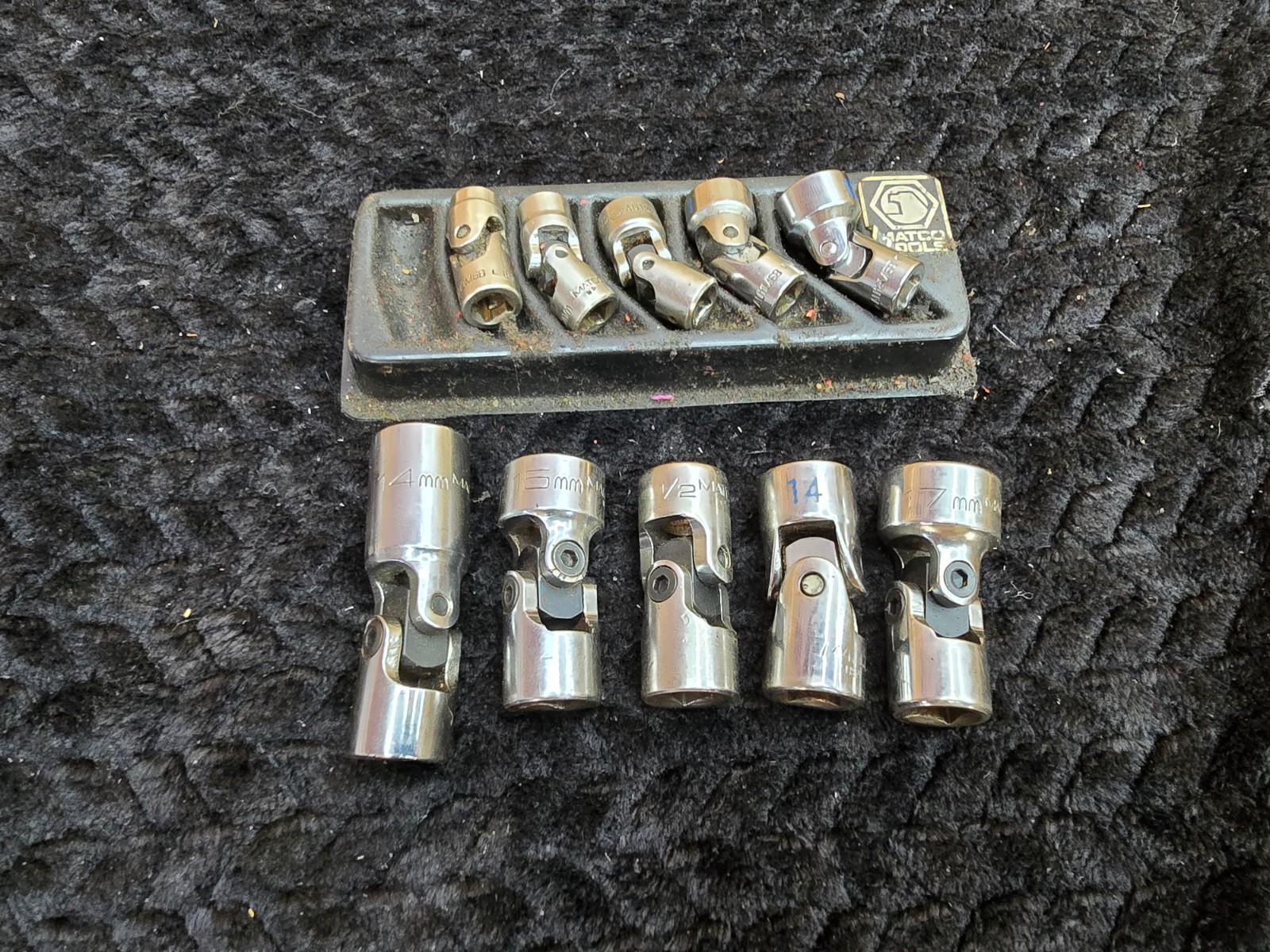 Matco Tools Swivel Socket LOT Set 10 Piece AU BU series Metric Standard