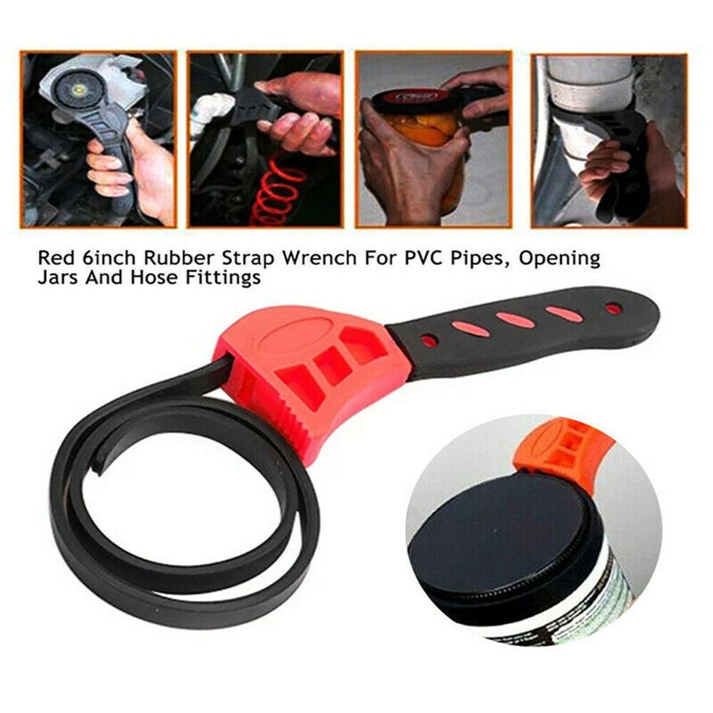 Bottle Opener Repair Tool Wrench Tool Adjustable Rubber Strap Hand Tools