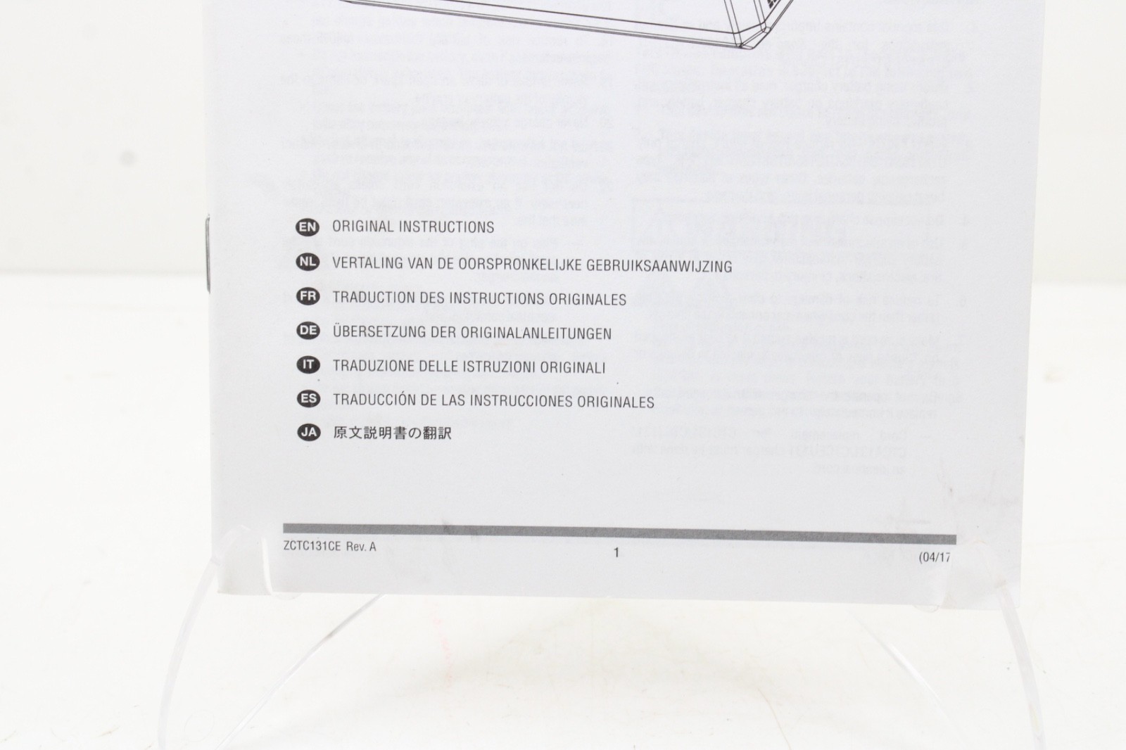Snap-on ZCTC131CE Manual For CTC131 Series Battery Charger Original USA