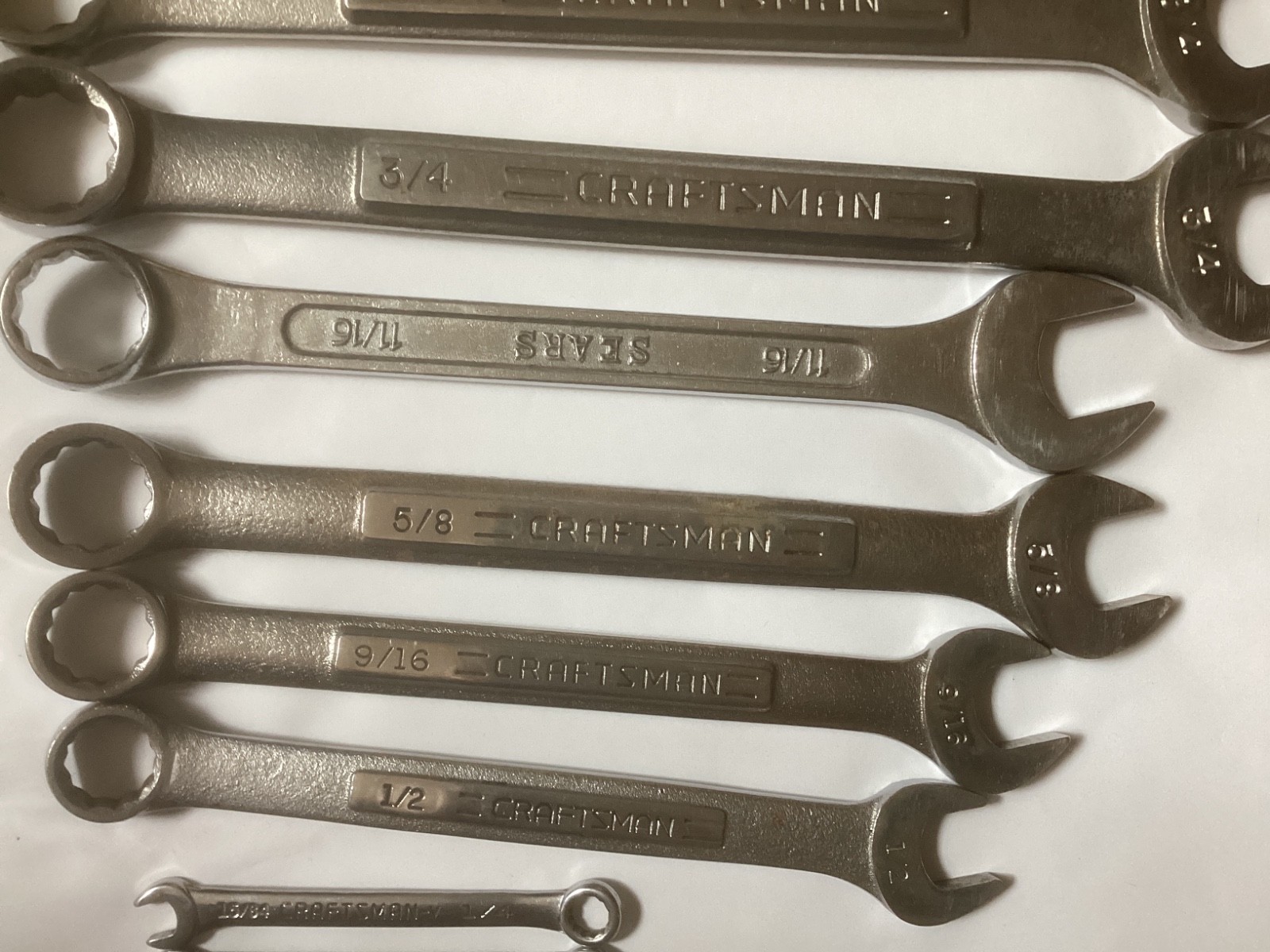 Craftsman 9 Pc. Open End Box Wrenches